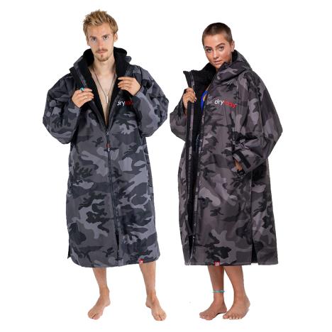 dryrobe Advance Long Sleeve Changing Robe - Black Camo / Black   £156.75